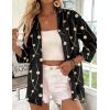 Zeagoo Button Down Shirts for Women 3/4 Sleeve Tops V Neck Collared Blouses Business Casual Outfits S-2XL(Jh601)