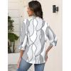 Zeagoo Button Down Shirts for Women 3/4 Sleeve Tops V Neck Collared Blouses Business Casual Outfits S-2XL(Jh611)