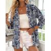 Zeagoo Button Down Shirts for Women 3/4 Sleeve Tops V Neck Collared Blouses Business Casual Outfits S-2XL(Mz473)