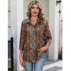 Zeagoo Button Down Shirts for Women 3/4 Sleeve Tops V Neck Collared Blouses Business Casual Outfits S-2XL(Mz721)