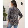 Zeagoo Button Down Shirts for Women 3/4 Sleeve Tops V Neck Collared Blouses Business Casual Outfits S-2XL(Mz869)