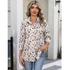 Zeagoo Button Down Shirts for Women 3/4 Sleeve Tops V Neck Collared Blouses Business Casual Outfits S-2XL(Sa1)
