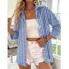 Zeagoo Button Down Shirts for Women 3/4 Sleeve Tops V Neck Collared Blouses Business Casual Outfits S-2XL(Tz273)