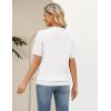 Zeagoo Cable Short Sleeve Sweaters for Women Summer Spring Cute Tops 2026 Trendy Business Causal Outfits Work Blouses Clothes(White)