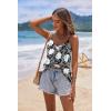Zeagoo Camisole Tops for Women V-Neck Chiffon Spaghetti Strap Boho Tank Top Long Sexy Flowy Summer Sleeveless Tops(Floral-21)