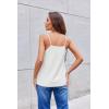 Zeagoo Camisole Tops for Women V-Neck Spaghetti Strap Tank Top Long Sexy Flowy Summer Textured Sleeveless Tops(White)