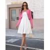 Zeagoo Cropped Cardigan Sweaters for Women Long Sleeve Knit Open Front Bolero Shrug for Dresses(Hot Pink)