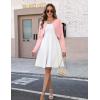 Zeagoo Cropped Cardigan Sweaters for Women Long Sleeve Knit Open Front Bolero Shrug for Dresses(Light Pink)