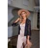 Zeagoo Kimono Cardigans for Women 3/4 Sleeves Open Front Lightweight Shrug Lace Bolero for Evening Dresses(Black)