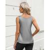 Zeagoo Silk Satin Tank Tops for Women, Light Gray, XL