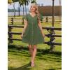 Zeagoo Summer Dress with Flutter Sleeves – Cotton Linen Beach A Line Casual Dress(Army Green)