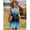Zeagoo Summer Dresses for Women 2026 Sleeveless Dress V Neck Tank Dress Pleated Floral Tshirt Sundresses with Pockets(Butterfly-printed)