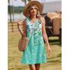 Zeagoo Summer Dresses for Women 2026 Sleeveless Dress V Neck Tank Dress Pleated Floral Tshirt Sundresses with Pockets(Floral-6)