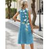 Zeagoo Summer Dresses for Women 2026 Sleeveless V Neck Casual Midi Tank Dress Beach Vacation Sundresses with Pockets(03-zw89)