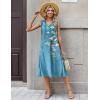 Zeagoo Summer Dresses for Women 2026 Sleeveless V Neck Casual Midi Tank Dress Beach Vacation Sundresses with Pockets(03-zw89)