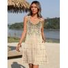 Zeagoo Summer Dresses for Women Boho Beach Dress Sleeveless Sundresses with Pockets Casual Loose Tank Tshirt Sun Dress(Brown Printed)