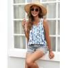 Zeagoo Tank Top for Women Summer Loose Fit Casual Flowy Sleeveless Tops Trendy Scoop Neck Basic Shirts Tee 2026(Cx329-blue Color Blocks)