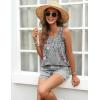 Zeagoo Tank Top for Women Summer Loose Fit Casual Flowy Sleeveless Tops Trendy Scoop Neck Basic Shirts Tee 2026(Hf36-grey Leaves)