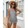 Zeagoo Tank Top for Women Summer Loose Fit Casual Flowy Sleeveless Tops Trendy Scoop Neck Basic Shirts Tee 2026(Hf36-grey Leaves)