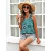Zeagoo Tank Top for Women Summer Loose Fit Casual Flowy Sleeveless Tops Trendy Scoop Neck Basic Shirts Tee 2026(Mz858-green Bohemian)