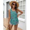Zeagoo Tank Top for Women Summer Loose Fit Casual Flowy Sleeveless Tops Trendy Scoop Neck Basic Shirts Tee 2026(Mz858-green Bohemian)