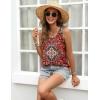 Zeagoo Tank Top for Women Summer Loose Fit Casual Flowy Sleeveless Tops Trendy Scoop Neck Basic Shirts Tee 2026(Mz870-red Bohemian)