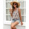 Zeagoo Tank Top for Women Summer Loose Fit Casual Flowy Sleeveless Tops Trendy Scoop Neck Basic Shirts Tee 2026(Sf170-floral Khaki)