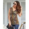 Zeagoo Tank Top for Women Trendy Going Out Tops Sleeveless Shirts Ruched Business Casual Basic Tunic Tops(Floral Mz721)