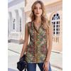 Zeagoo Tank Top for Women Trendy Going Out Tops Sleeveless Shirts Ruched Business Casual Basic Tunic Tops(Floral Mz721)