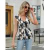 Zeagoo Tank Top for Women Trendy Going Out Tops Sleeveless Shirts Ruched Business Casual Basic Tunic Tops(Floral Zr220)