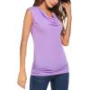 Zeagoo Tank Top for Women Trendy Going Out Tops Sleeveless Shirts Ruched Business Casual Basic Tunic Tops(Lavender)