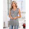 Zeagoo Tank Tops for Women 2026 Summer Top Henley Shirts Dressy Casual Loose Fit V-Neck Button Down Sleeveless Tshirt Blouse(Hf36)
