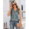 Zeagoo Tank Tops for Women 2026 Summer Top Henley Shirts Dressy Casual Loose Fit V-Neck Button Down Sleeveless Tshirt Blouse(Mz779)