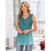 Zeagoo Tank Tops for Women 2026 Summer Top Henley Shirts Dressy Casual Loose Fit V-Neck Button Down Sleeveless Tshirt Blouse(Xh363)