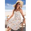 Zeagoo Women 2026 Summer Adjustable Spaghetti Strap Sundress Casual Ruched Floral V Neck Midi Flowy Beach Dress with Pockets(Colorful Floral)