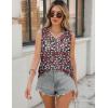 Zeagoo Women Eyelet Tank Tops Sleeveless Shirts V Neck Cute Summer Top Loose Fit Camisole S-XXL(Black Pink Floral)
