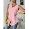 Zeagoo Women Eyelet Tank Tops Sleeveless Shirts V Neck Cute Summer Top Loose Fit Camisole S-XXL(Dusty Pink)