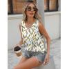 Zeagoo Women Eyelet Tank Tops Sleeveless Shirts V Neck Cute Summer Top Loose Fit Camisole S-XXL(Green Leaf)
