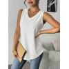 Zeagoo Women Eyelet Tank Tops Sleeveless Shirts V Neck Cute Summer Top Loose Fit Camisole S-XXL(White)