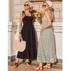 Zeagoo Women Summer Maxi Dress with Pockets 2025 Spaghetti Strap Sundress Casual Flowy Boho Dress Floral Tiered Beach Dress(A-black)