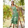 Zeagoo Women Summer Maxi Dress with Pockets 2025 Spaghetti Strap Sundress Casual Flowy Boho Dress Floral Tiered Beach Dress(Floral-3)