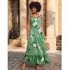Zeagoo Women Summer Maxi Dress with Pockets 2025 Spaghetti Strap Sundress Casual Flowy Boho Dress Floral Tiered Beach Dress(Floral-3)