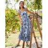 Zeagoo Women Summer Maxi Dress with Pockets 2025 Spaghetti Strap Sundress Casual Flowy Boho Dress Floral Tiered Beach Dress(Floral-4)