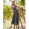 Zeagoo Women Summer Maxi Dress with Pockets 2025 Spaghetti Strap Sundress Casual Flowy Boho Dress Floral Tiered Beach Dress(Floral-6)