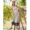 Zeagoo Women Summer Maxi Dress with Pockets 2025 Spaghetti Strap Sundress Casual Flowy Boho Dress Floral Tiered Beach Dress(Floral-8)