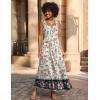 Zeagoo Women Summer Maxi Dress with Pockets 2025 Spaghetti Strap Sundress Casual Flowy Boho Dress Floral Tiered Beach Dress(Floral-8)