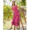 Zeagoo Women Summer Maxi Dress with Pockets 2025 Spaghetti Strap Sundress Casual Flowy Boho Dress Floral Tiered Beach Dress(Pattern-10)