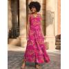 Zeagoo Women Summer Maxi Dress with Pockets 2025 Spaghetti Strap Sundress Casual Flowy Boho Dress Floral Tiered Beach Dress(Pattern-10)