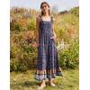 Zeagoo Women Summer Maxi Dress with Pockets 2025 Spaghetti Strap Sundress Casual Flowy Boho Dress Floral Tiered Beach Dress(Pattern-11)