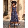 Zeagoo Women Summer Maxi Dress with Pockets 2025 Spaghetti Strap Sundress Casual Flowy Boho Dress Floral Tiered Beach Dress(Pattern-11)